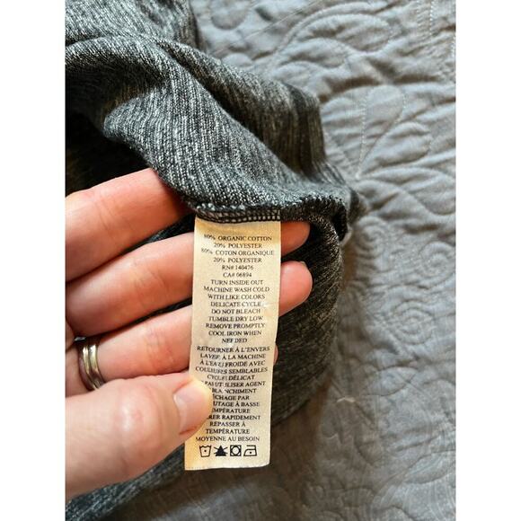 Faherty gray striped collared long sleeve polo men’s large - Picture 5 of 8